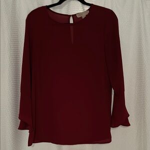 Michael Kors Elegant Burgundy Women's Top
